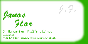 janos flor business card